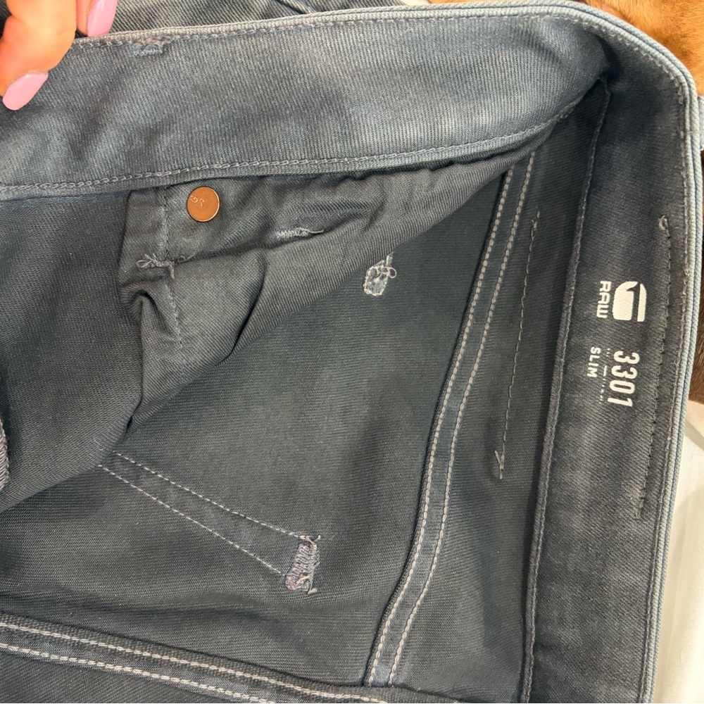 G-Star Men's Charcoal Slim Jeans - Picture 6 of 6